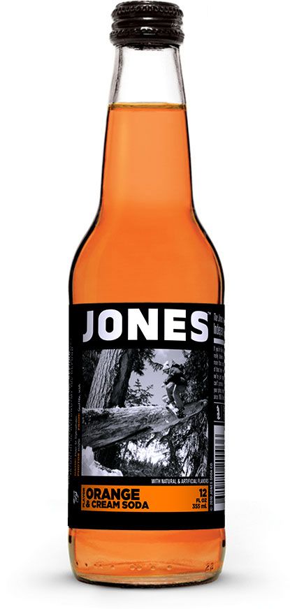 Jones Orange &amp; Cream Cane Sugar Soda, Glass Bottles