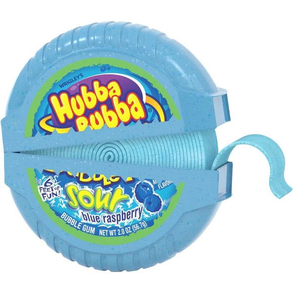 Hubba Bubba Sour Blue Raspberry Bubble Tape, 2.0oz