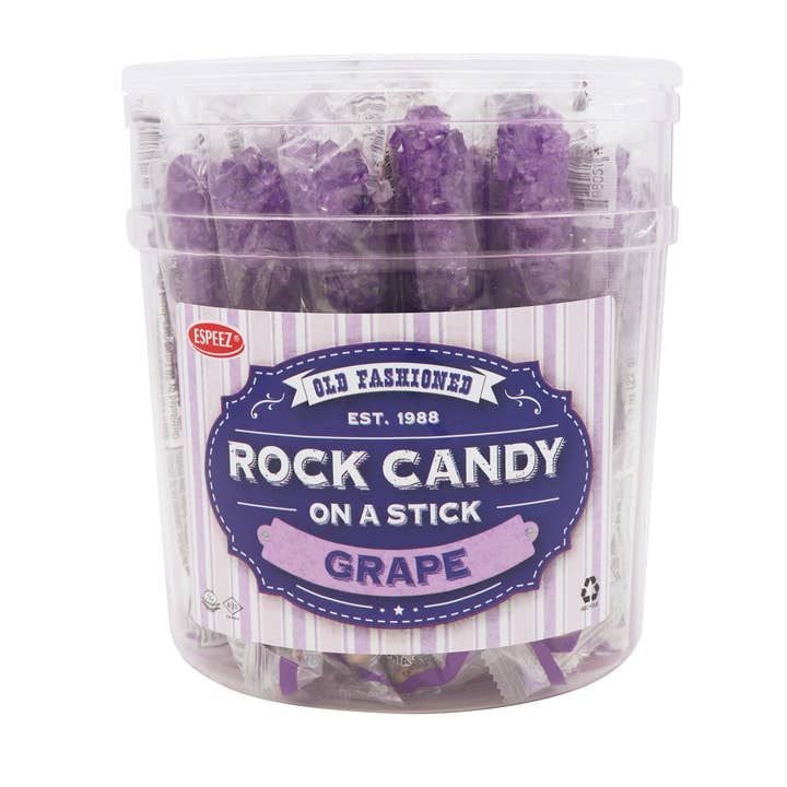 Rock Candy Sticks Grape, 0.8oz, Tub