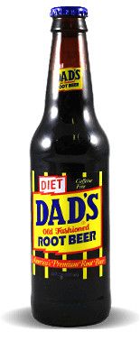 Dad's Diet Root Beer, 12oz Glass Bottle