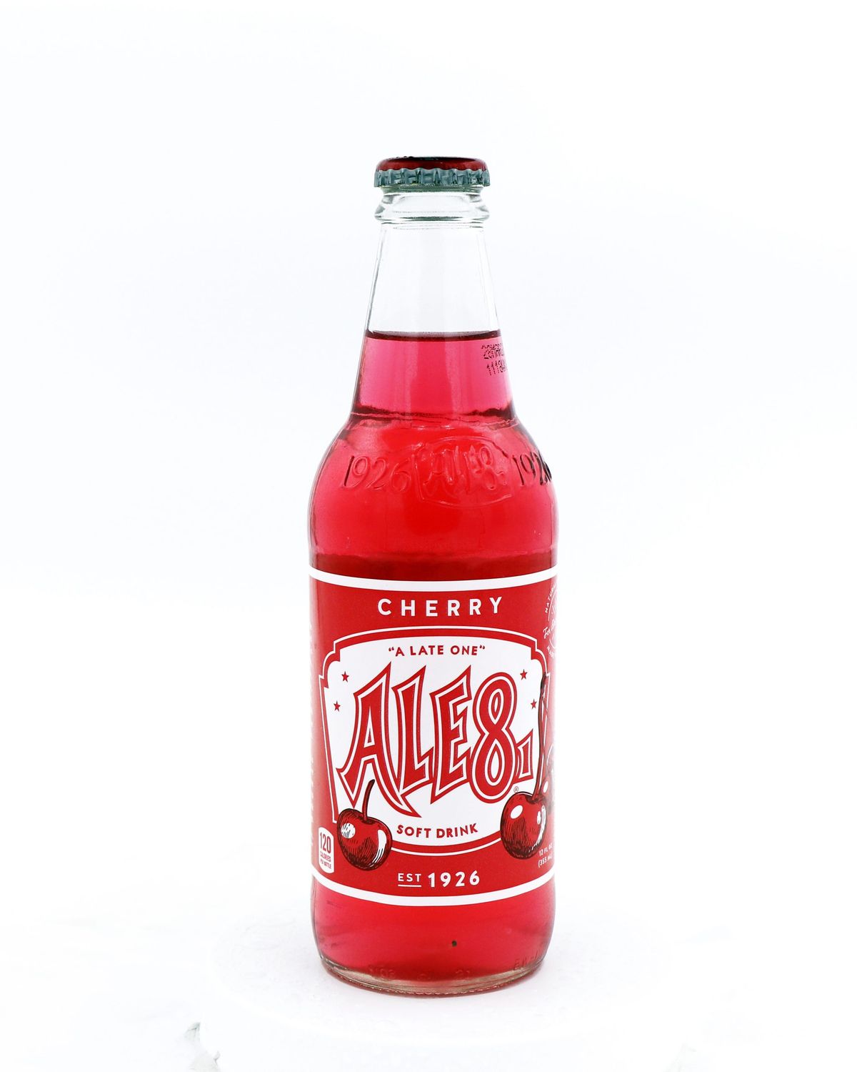 Ale-8 Cherry Soda, 12oz Glass Bottle