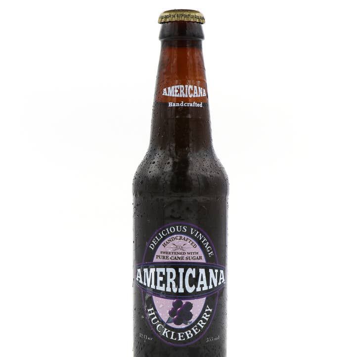 Americana Huckleberry Soda, 12oz Glass Bottle
