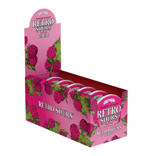 Retro Sours Raspberry, 2.12oz Tin