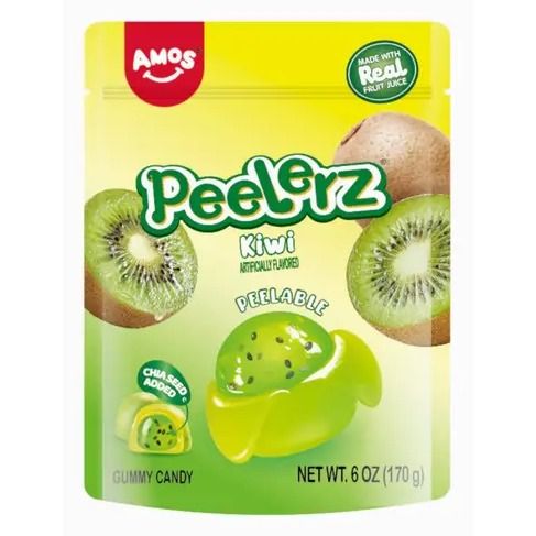 Amos Gummy Peelerz Kiwi 6oz Bag