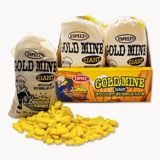 Espeez Giant Gold Mine Rock Bubble Gum