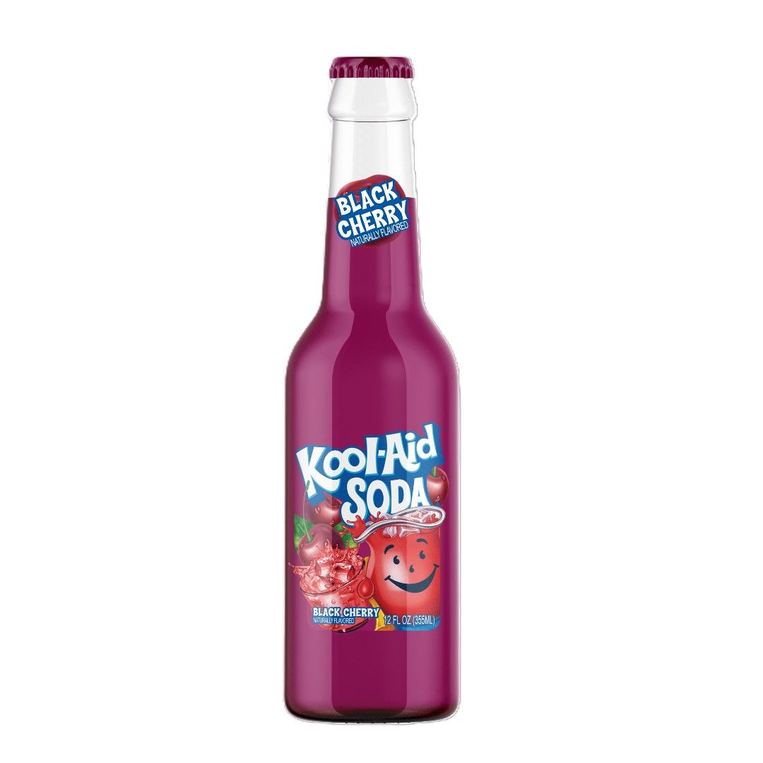 Kool-Aid Soda Black Cherry Glass Bottle