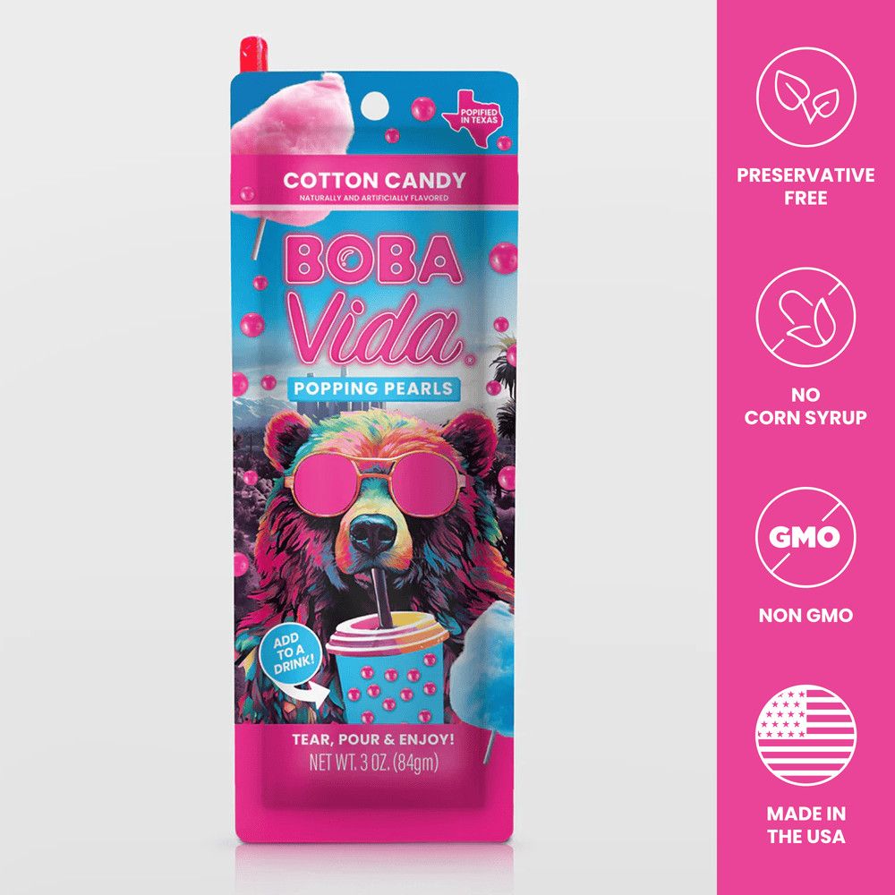 BobaVida Popping Boba - Cotton Candy