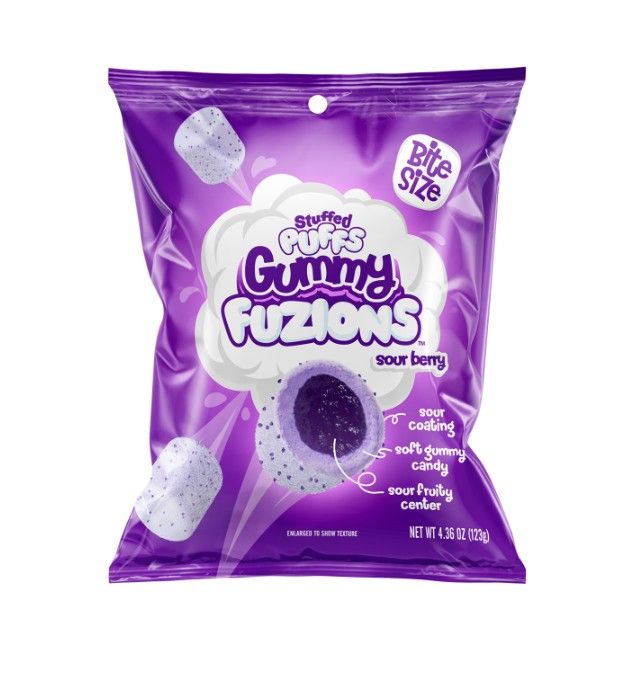Stuffed Puffs Gummy Fuzions Sour Berry 4.36oz