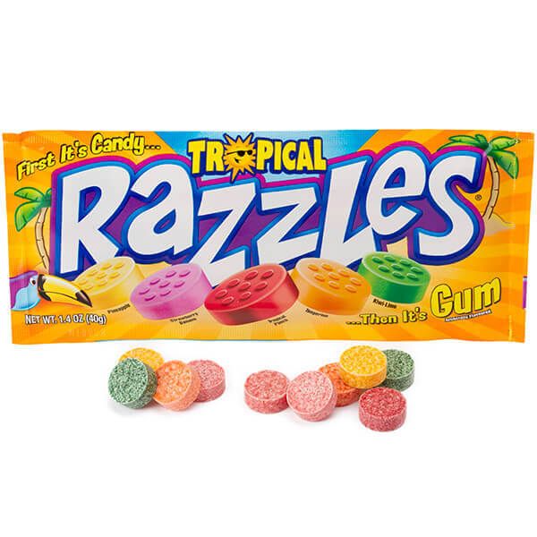 Razzles Candy Tropical Flavor