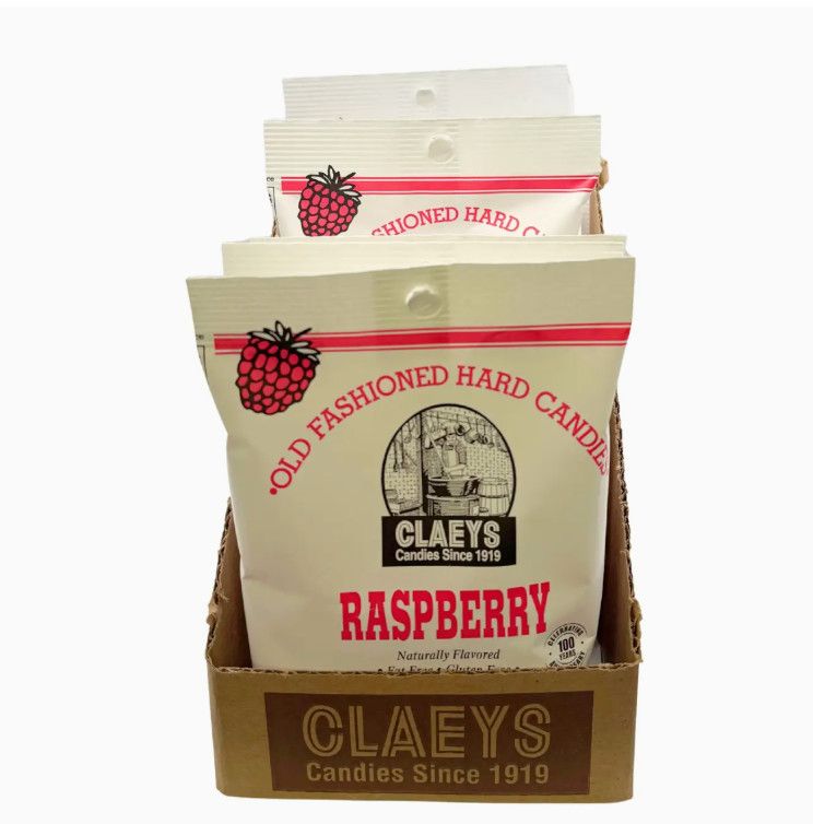 Claeys Old Fashioned Hard Candy Natural Raspberry 6oz