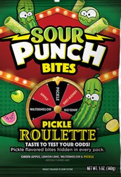 Sour Punch Bites Pickle Roulette, 5oz Peg Bag