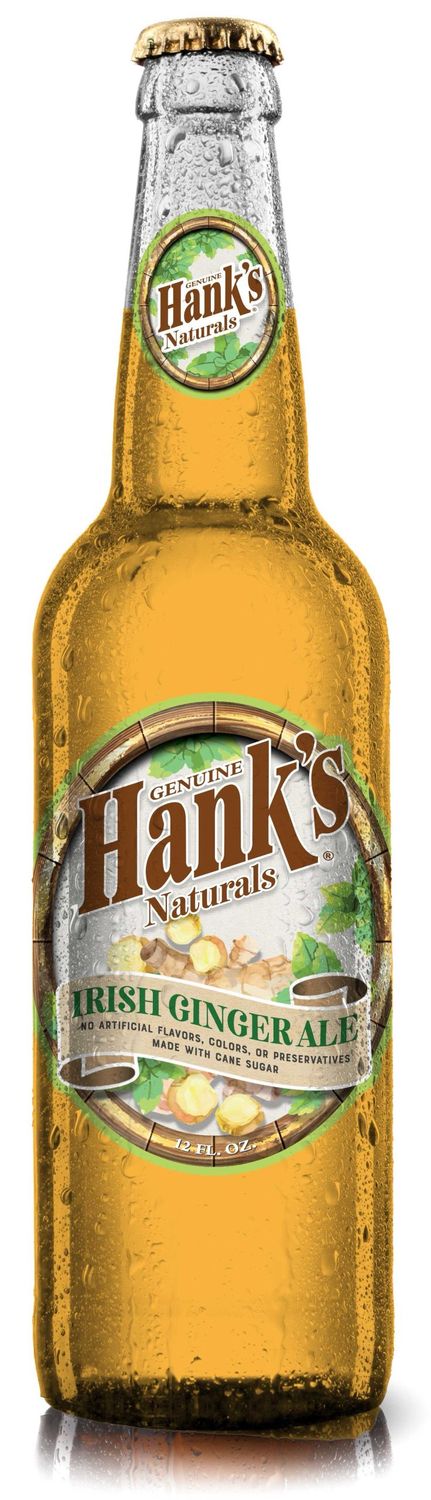Hank's Naturals Irish Ginger Ale Soda, Glass Bottles