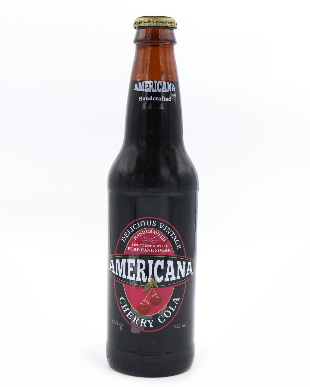 Americana Cherry Cola Soda, 12oz Glass Bottle
