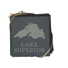 Lake Map Coasters/Natural Slate Coasters | The Lillie Pad