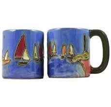Mara Stoneware Sail Boats Mug | Galleyware
