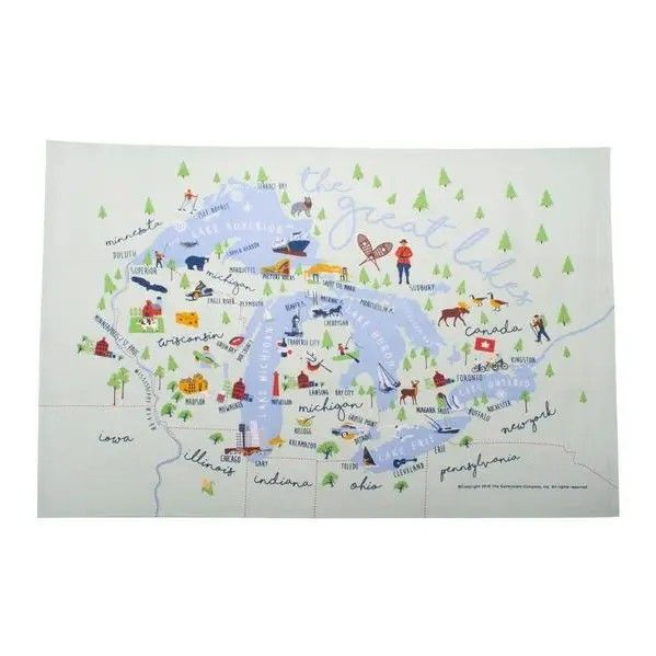 Great Lakes Tea Towel