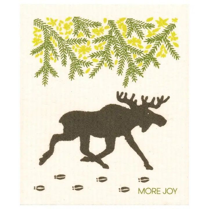 Moose Forest Swedish Towel