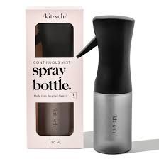 Recycled Plastic Continuous Spray Bottle - Black | KITSCH