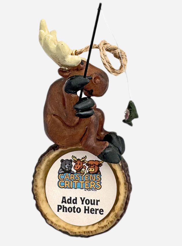 Fishing Moose Ornament