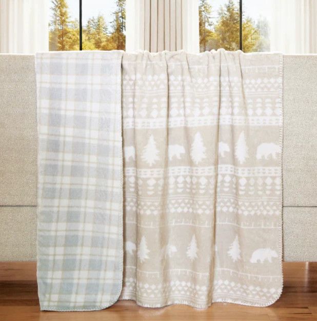 Northern Waters Double Sided Plush Throw