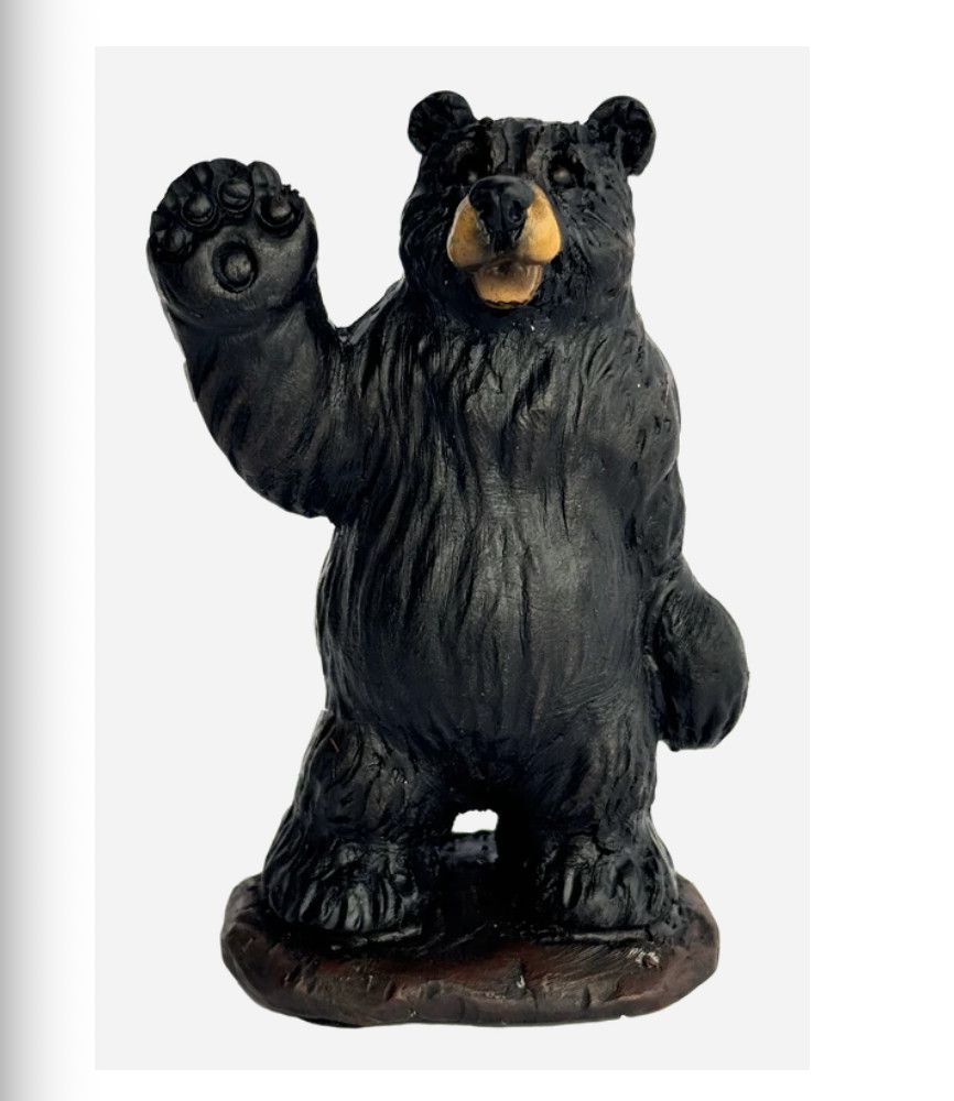 Waving Bear Figurine
