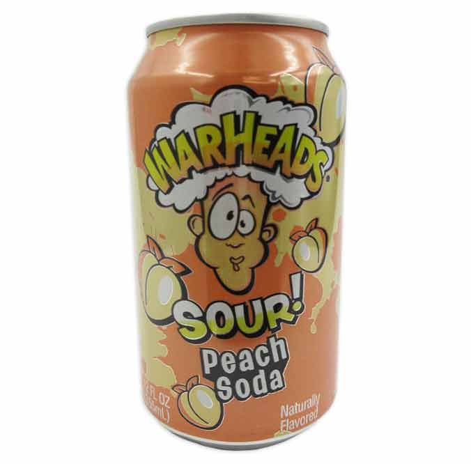 WARHEADS SODA CAN - PEACH