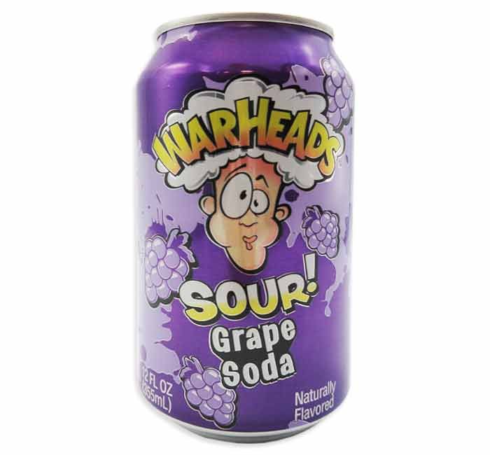 WARHEADS SODA CAN - GRAPE