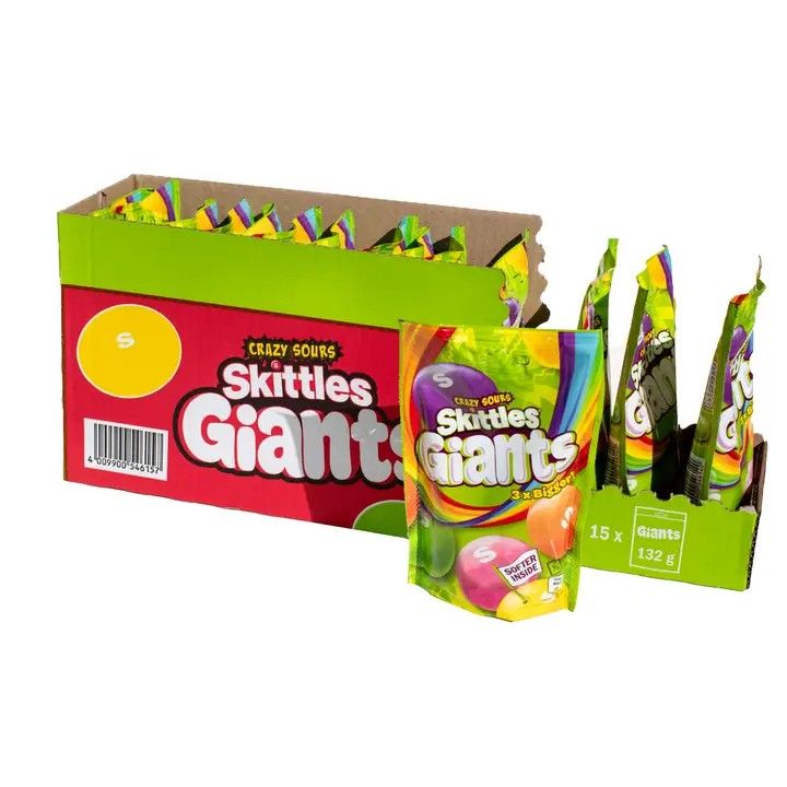 Limited Import - Skittles Giants Crazy Sour 132g
