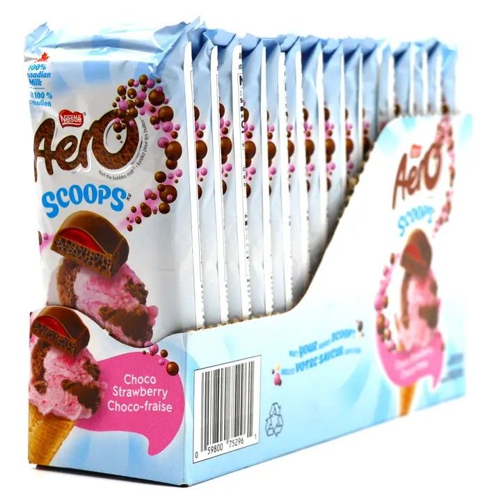 Limited Import - Nestle AERO Scoops Choc Strawberry, 105g