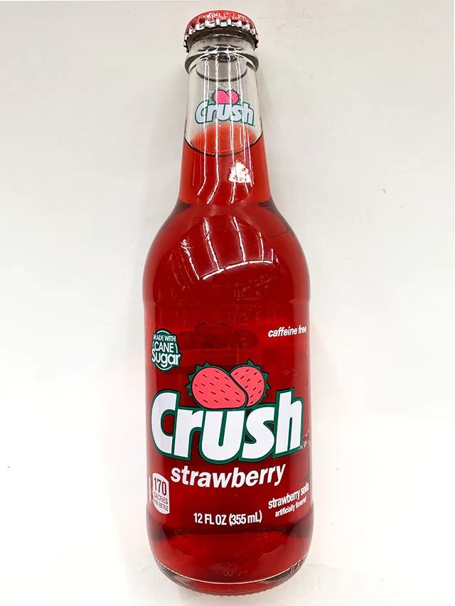 Crush Strawberry Soda, 12oz