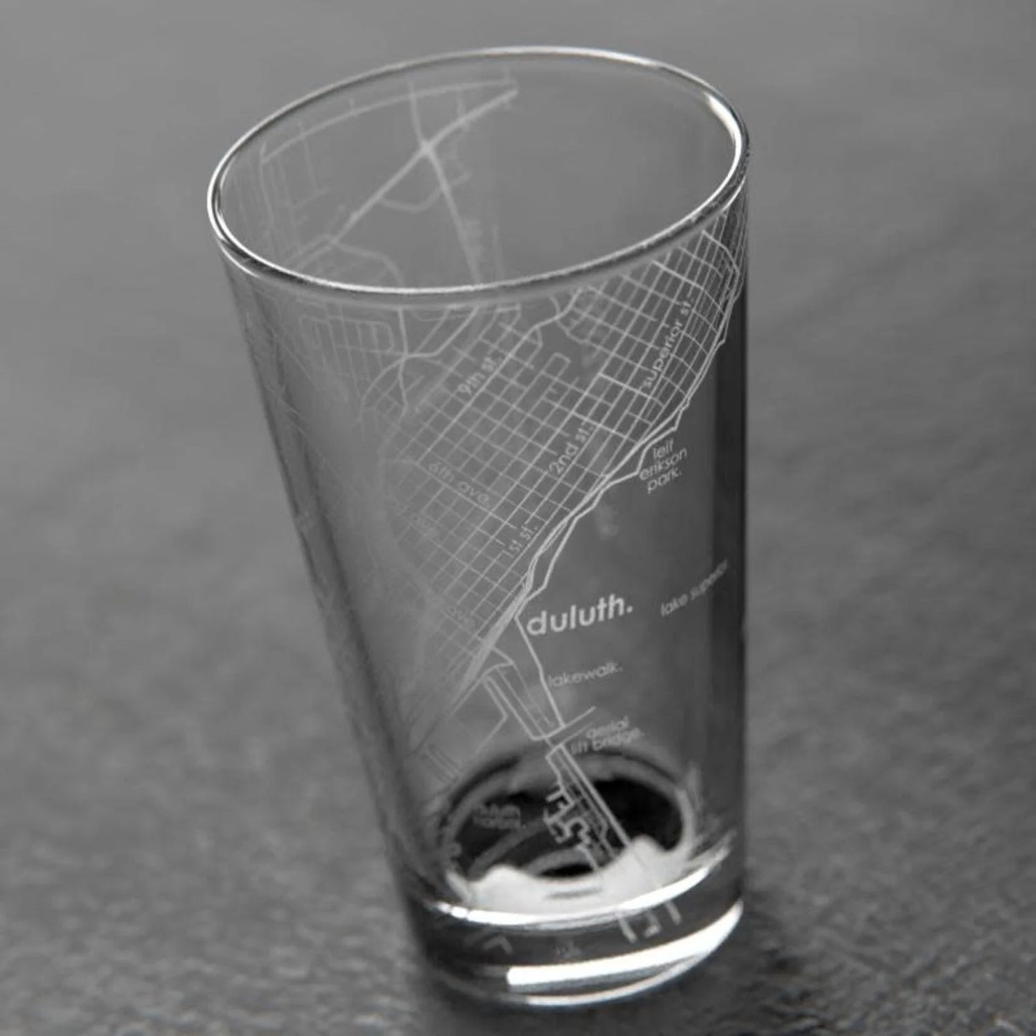 Home Town Map Pint Glass - Duluth, MN