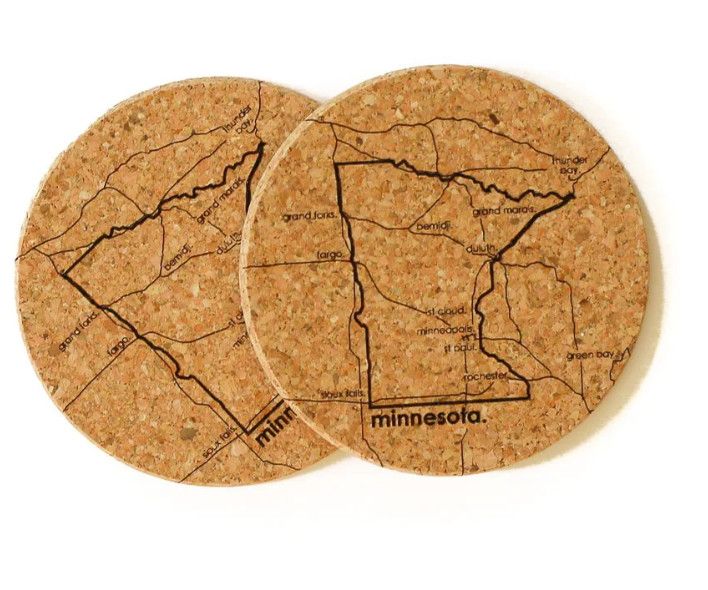 State Cork Coasters- Minnesota