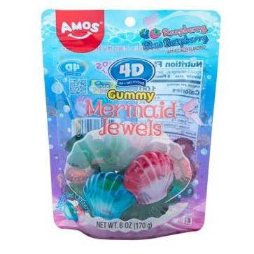 4D Gummy Juice-Centered Sea Shells Bulk (Blue Raspberry)