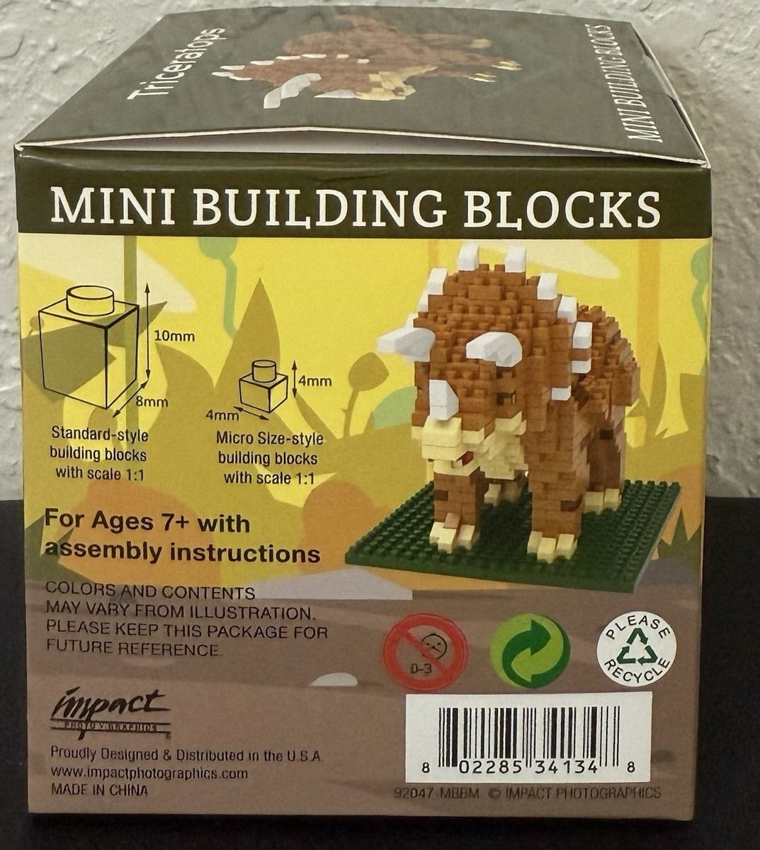 Mini Building Blocks Med Triceratops