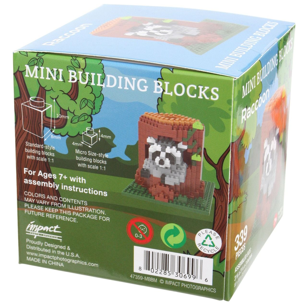 Mini Building Blocks Med Raccoon