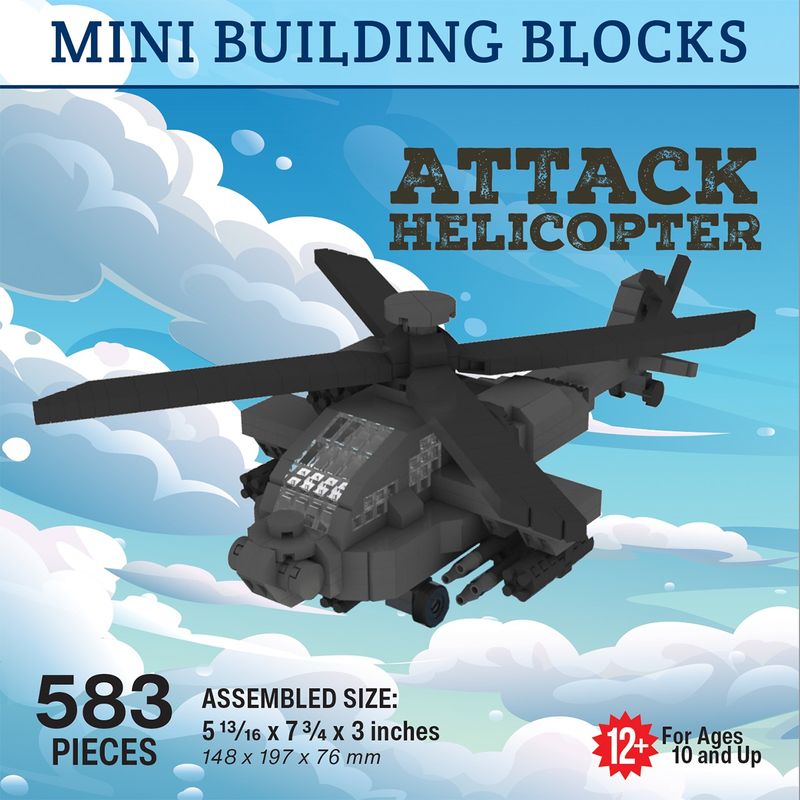 Mini Building Blocks Med Attack Helicopter
