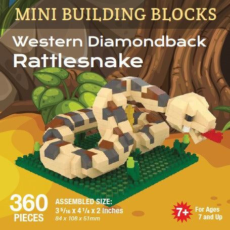 Mini Building Blocks Med Western Diamondback Rattlesnake