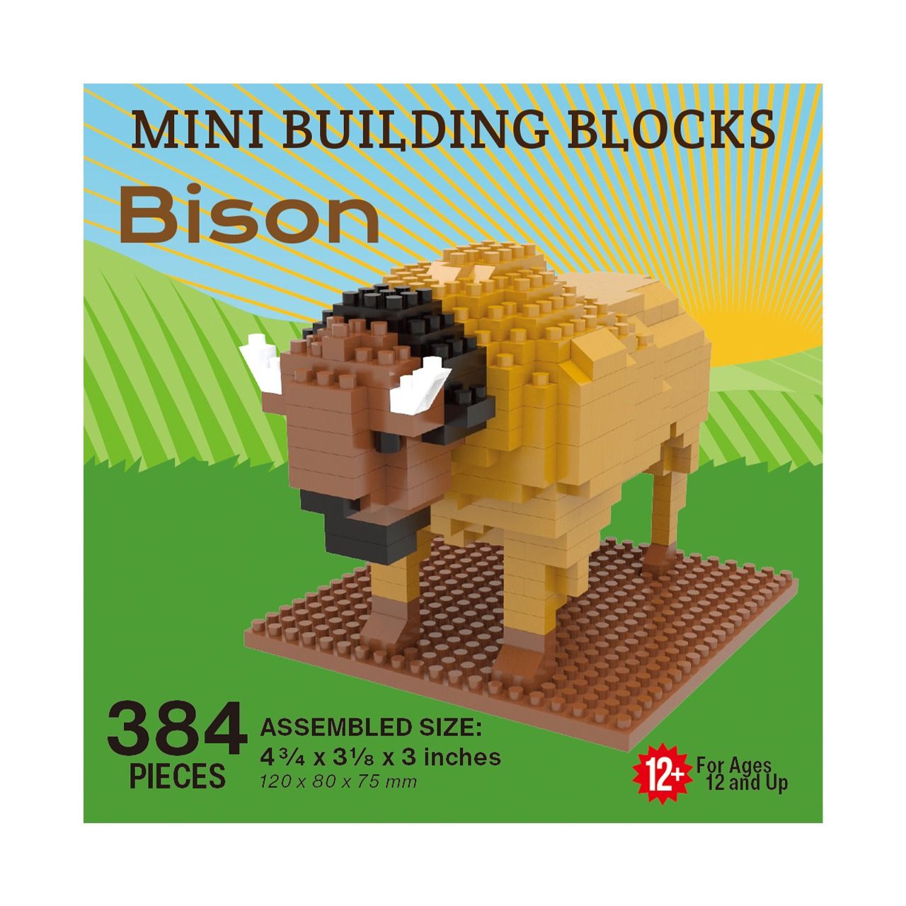 Mini Building Blocks Med Bison