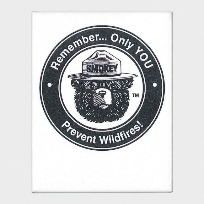 2x3 Laser Cut Acrylic Magnet Smokey Bear