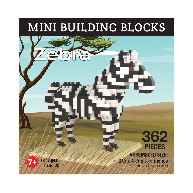 Mini Building Blocks Med Zebra