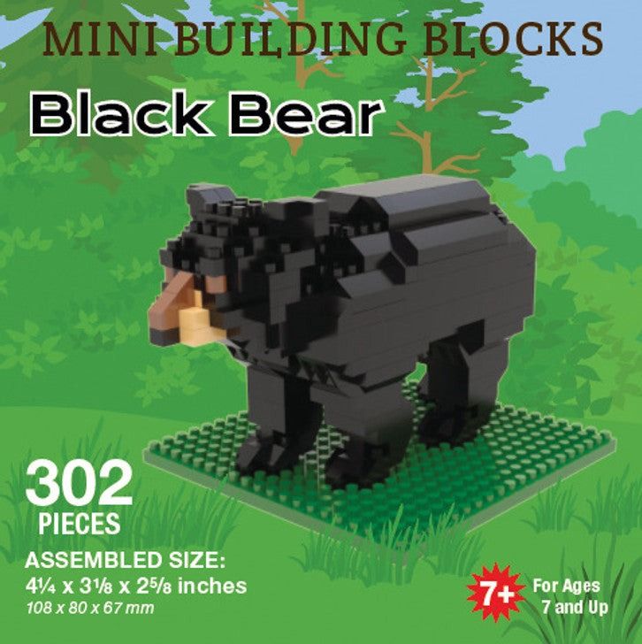 Mini Building Blocks Med Black Bear