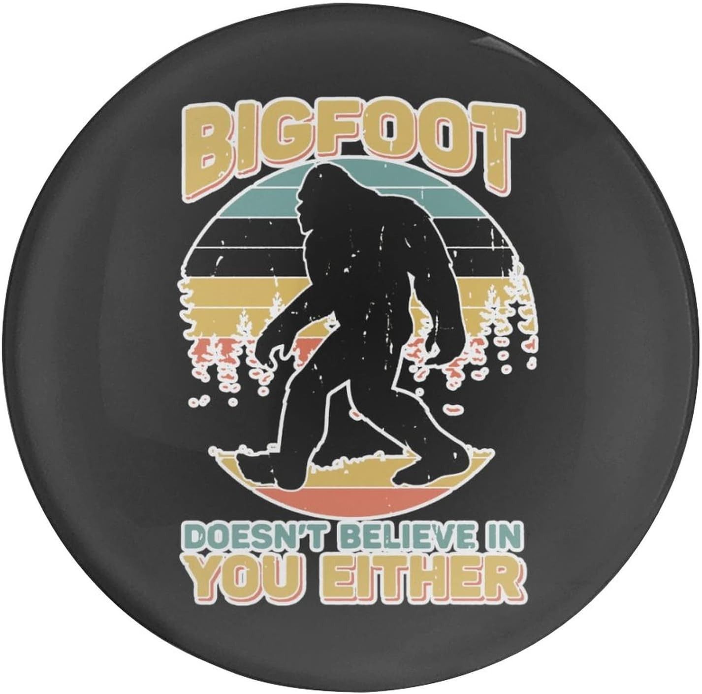 Large Round Glass Magnet Bigfoot I Believe