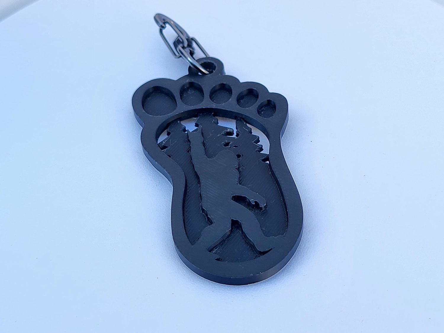 Direct Print Keychain Bigfoot Mountain Sunrise