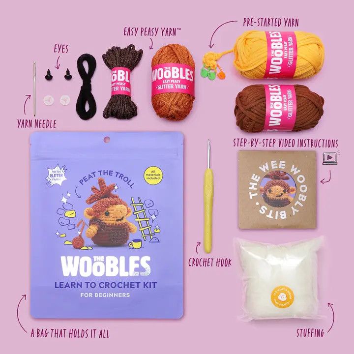 Peat the Troll Crochet Kit | The Woobles