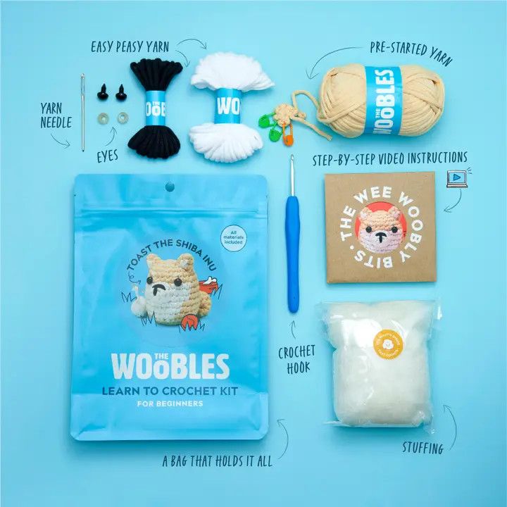 Toast the Shiba Inu Crochet Kit | The Woobles
