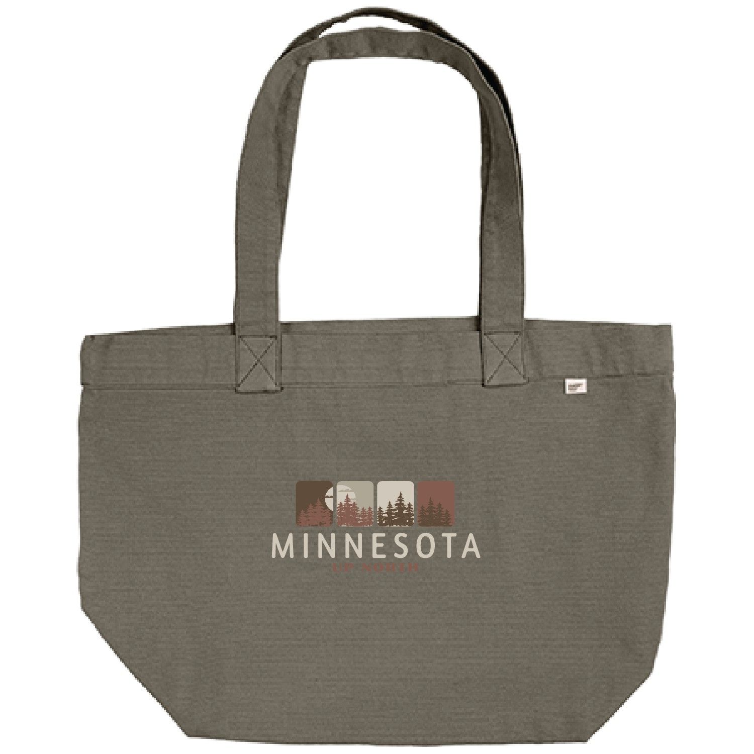 Minnesota Four Seasons Pine Panel Embroidered Tote - Cigar