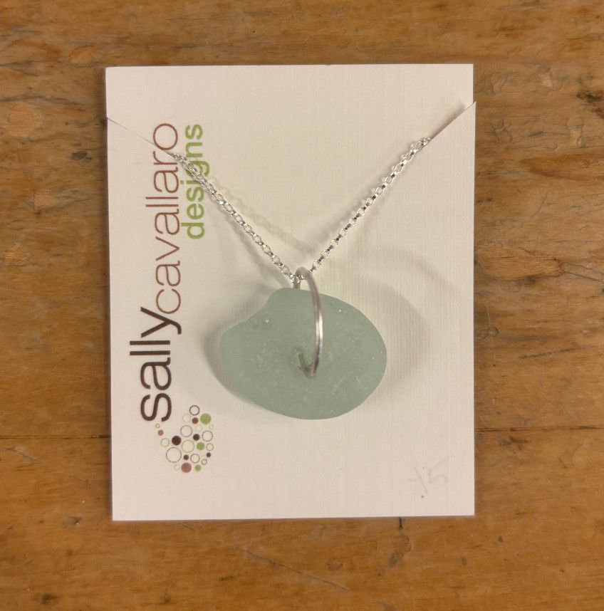 Beach Glass Necklace | Sally Cavallaro Designs