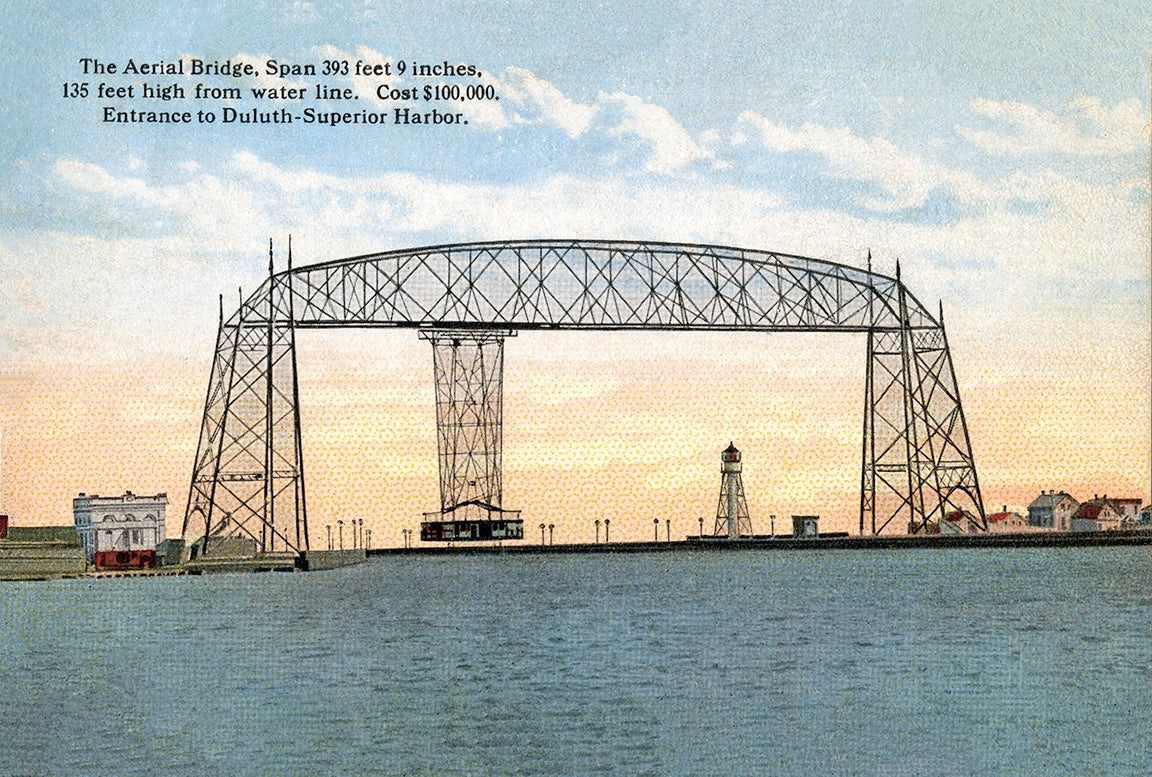 Postcard MN-366 Aerial Bridge at Duluth