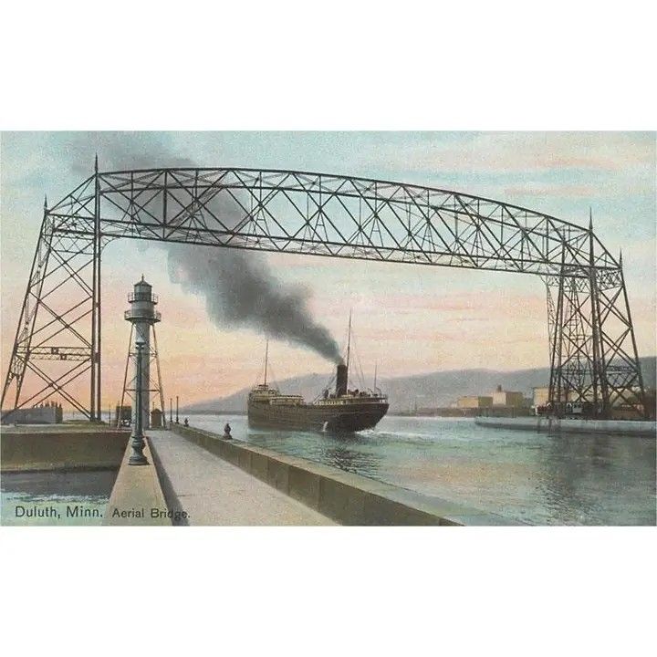 Postcard MN-376 Aerial Bridge, Duluth