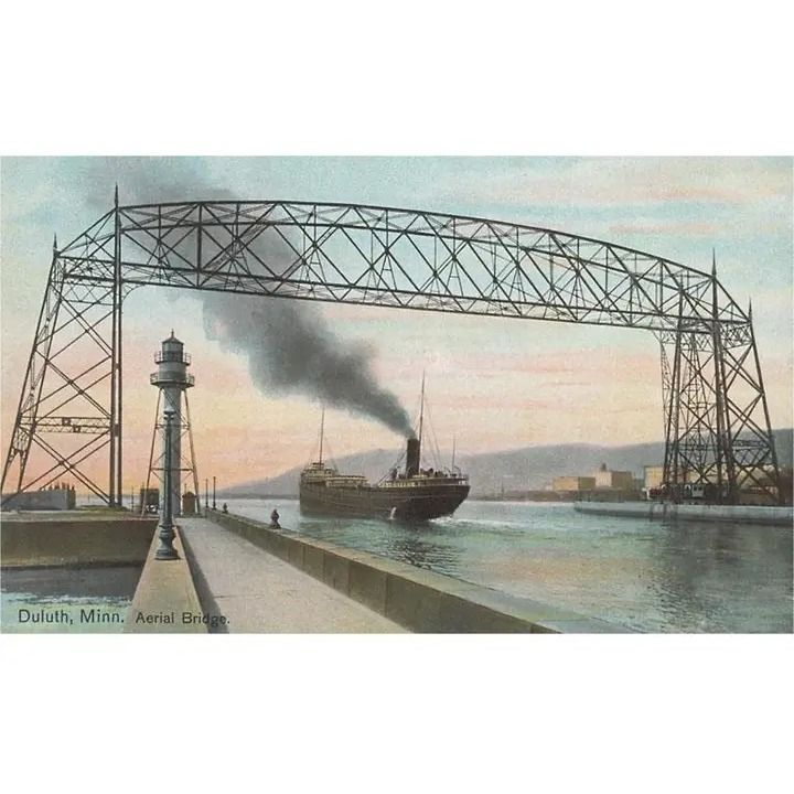 Postcard MN-376 Aerial Bridge, Duluth
